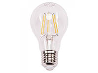 Лампа ФІЛАМЕНт A60 7W 220V E27 4000K (072-N) Luxel led, нейтральне світло, світлодіодна Люксел лампочка куля