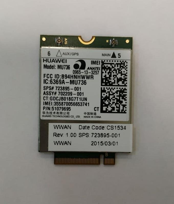 3G модем для ноутбука HUAWEI MU736 723895-001 (M.2 NGFF) б/в