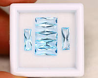 Натуральный светло-голубой Топаз Sky Blue 0.58Ct. 9x3х3 mm