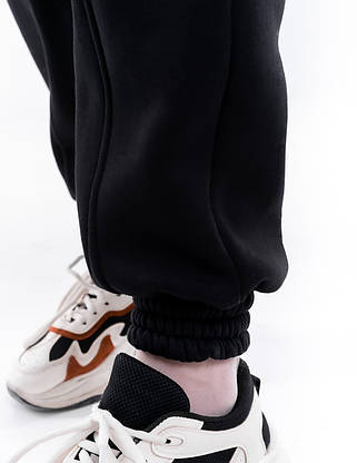 Штани жіночі теплі на флісі зимові спортивні сірі Oversize осінні весняні, фото 3