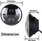 Фара головного світла LED 40W (ближній + дальній + ходові вогні) 7 дюймів, фото 6