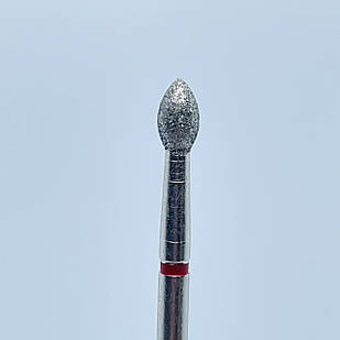 Фреза для фрезера для манікюру і педикюру алмазна Брунька 3.1мм червона