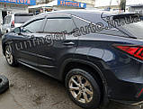 Дефлектори вікон із хром молдингом, Вітровики Lexus RX 2015- (HIC/Тайван), фото 7