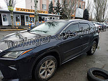 Дефлектори вікон з хром молдингом, Вітровики Lexus RX 2015- (HIC)