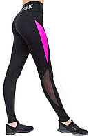 Стягуючі брюки для спорту з високою талією, жіночі спортивні жіночі Pink 1215.1