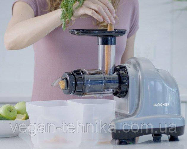 Шнековий соковитискач BioChef Axis Cold Press Juicer Шнековий соковитискач холодного віджиму BioChef Axis Cold Press Juicer