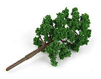 Дерево 7 см для диорам, миниатюр, детского творчества тип 2, тёмно-зелёный
