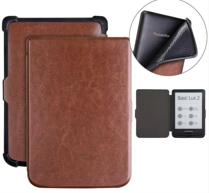 Чохол обкладинка  для PocketBook 606 коричневий