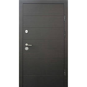 Вхідні двері Форт-М Тріо Горизонталь венге темний горизонт вулиця