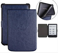Обложка чехол для PocketBook Touch Lux 4 627 автосон темно синий
