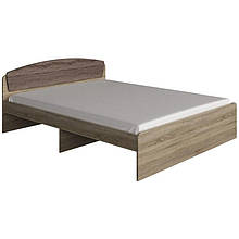 Ліжко двоспальне з ламінованого ДСП Асторія 160x200 Еверест (без матраца) Дуб Сонома + Трюфель