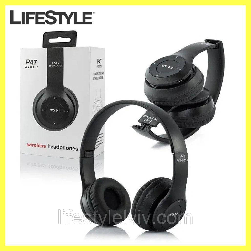 Навушники MDR P47+BT / Навушники безпровідні bluetooth microSD, Mp3 плеєром