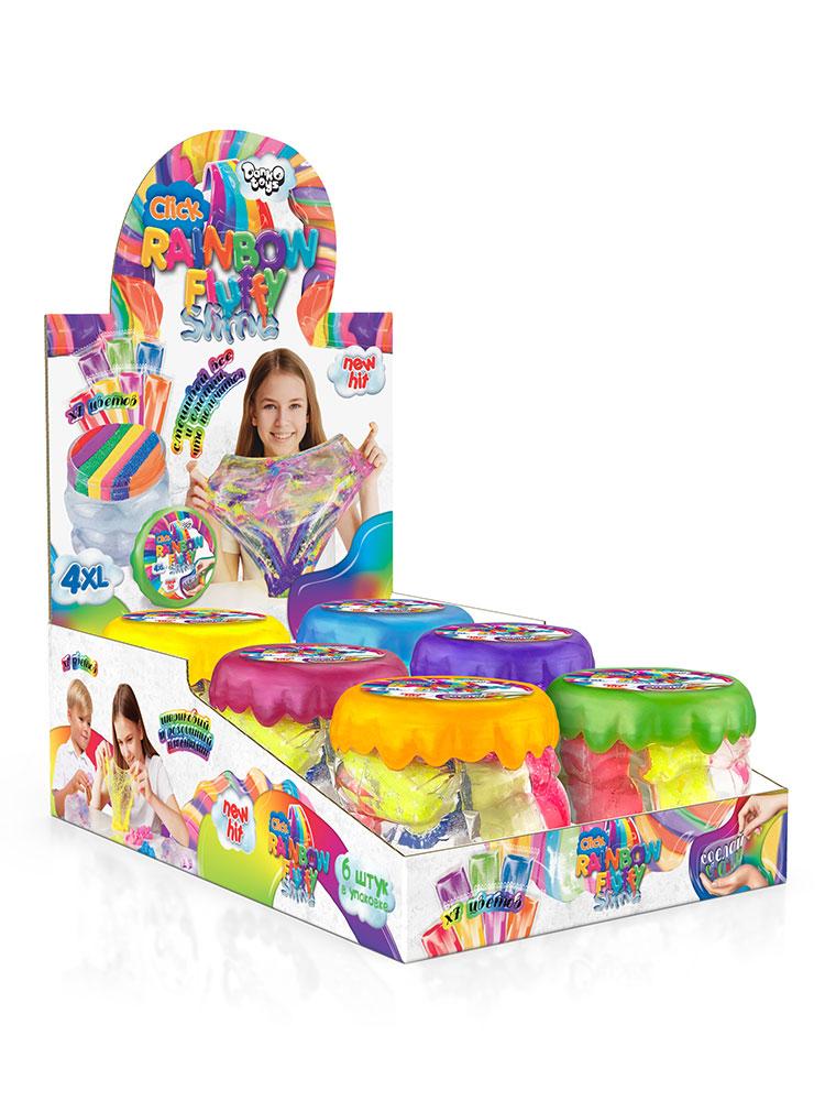 Набір для слайма Rainbow Fluffy Slime 4XL 400г