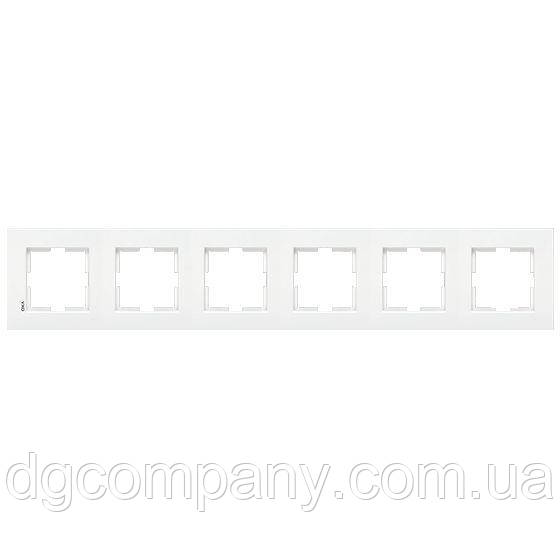 Рамка шестимісна горизонтальна Viko Karre 90960205, фото 1