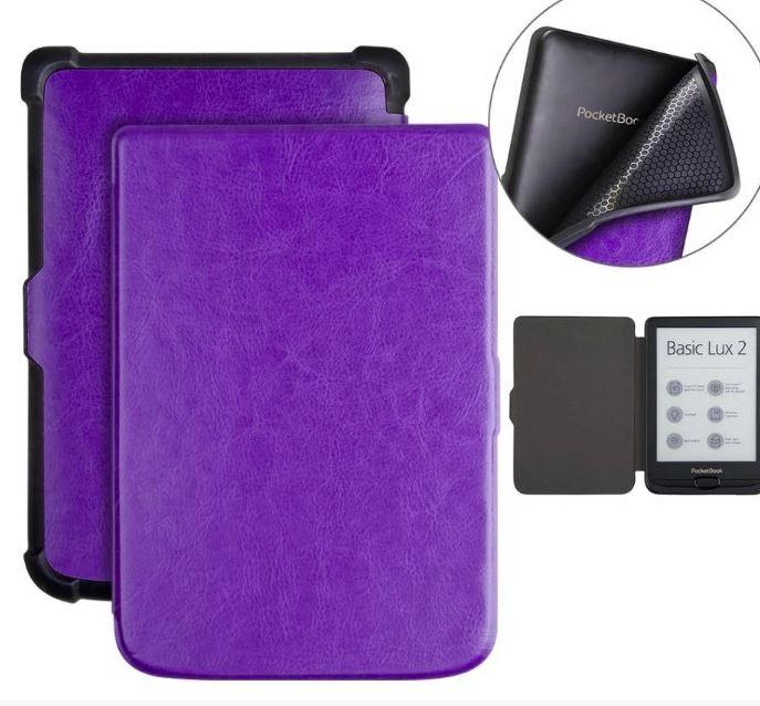 Чохол обкладинка PocketBook Basic Lux2 616 PocketBook  Basic Lux 3 617 АвтоСон фіолетовий