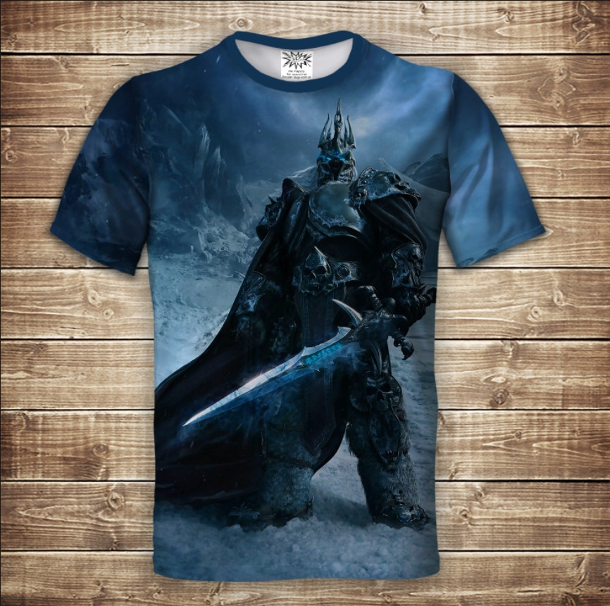 Футболка з принтом 3D KING LICH WARCRAFT ВСІ Розміри, фото 1
