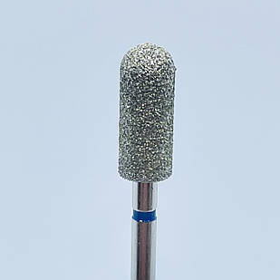 Фреза для фрезера для манікюру і педикюру алмазна Циліндр округлий подовж. 5мм синя
