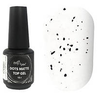 Nailapex Dots Matte Top Gel - матовый топ "Крошка", 15 г