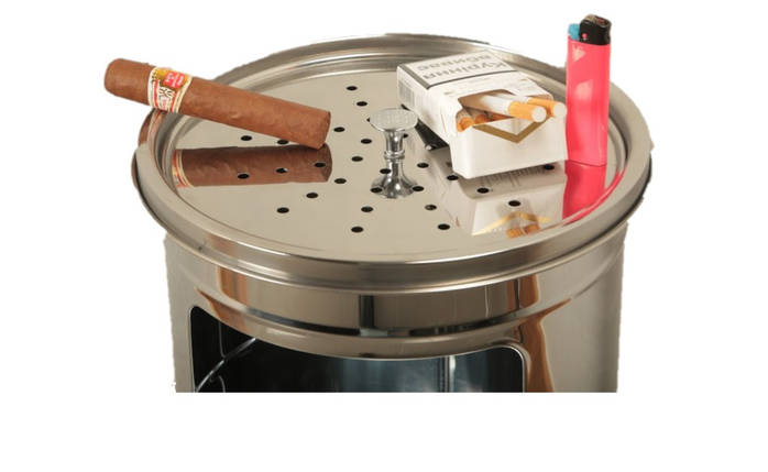 Урна-попільничка вулична сміттєва глянсова нержавіюча сталь підлогова COLUMN 495C Eformetal Туреччина, фото 2