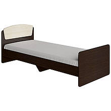 Ліжко односпальне з ламінованої ДСП Асторія 2 80x190 Еверест (без матраца) Венге темний + Дуб молочний