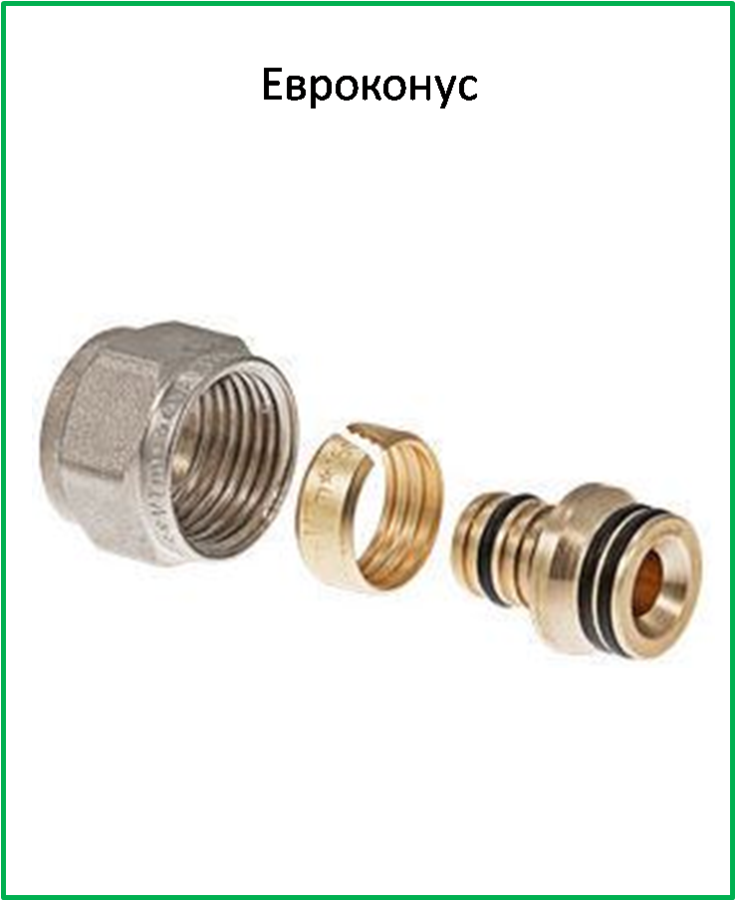 Фитинг евроконус для пластиковой и металлоаластиковой трубы 24х1,5-16х2 AQUA WORLD - фото 2 - id-p281804829