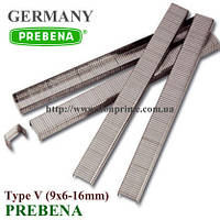 Скоба PREBENA Тип V-16 для строительных пневмопистолетов | ширина 9,0 мм, L = 16 мм