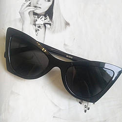 Сонцезахисні окуляри в стилі " котяче око круглі Чорний
