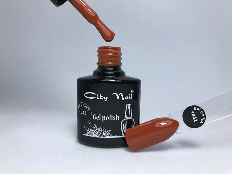 Морквяний гель лак - оранжево цегляний 10мл - Теракотовий Гель Лак - Якісні гель-лаки для нігтів, фото 1