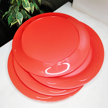 Тарілка для пікніку Tupperware велика плоска (набір 4 шт) (РП4343), фото 1