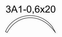 3А1 0,6 х 20 Игла хирургическая изогнутая 3/8 окружности 50 шт. MDK