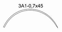 3А1 0,7 х 45 Игла хирургическая изогнутая 3/8 окружности 50 шт. MDK