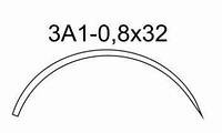 3А1 0,8 х 32 Игла хирургическая изогнутая 3/8 окружности 50 шт. MDK