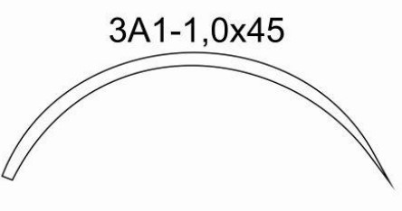 3А1 1,0 х 45 Игла хирургическая изогнутая 3/8 окружности 50 шт. MDK - фото 1 - id-p1098712358