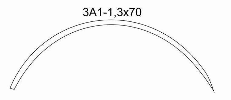 3А1 1,3 х 70 Игла хирургическая изогнутая 3/8 окружности 50 шт. MDK - фото 1 - id-p1098712359