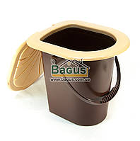 Відро туалетне 17 л пластикове КОРІЧНЕВО-БЕЖОВИЙ Консенсус
