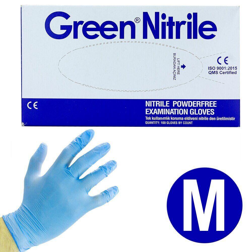 Рукавички нітрилові Green Nitrile M 100 шт.