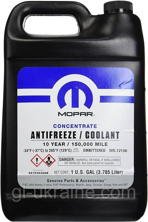 Антифриз-концентрат Mopar Chrysler Antifreeze 10 YEAR (MS-90032) фіолетовий, 3.78л (68163848AB)