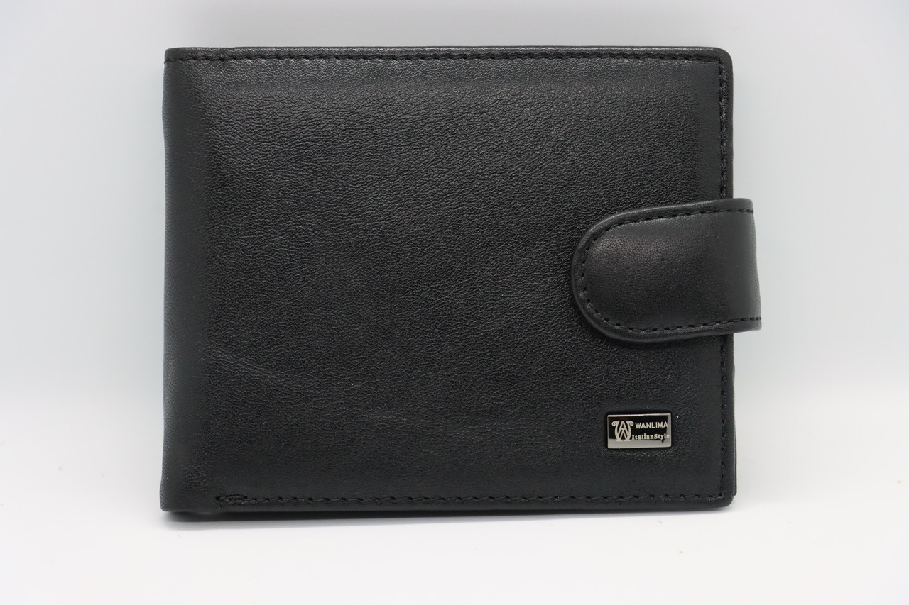 Чоловічий шкіряний гаманець Wanlima 22528501975a1 Black