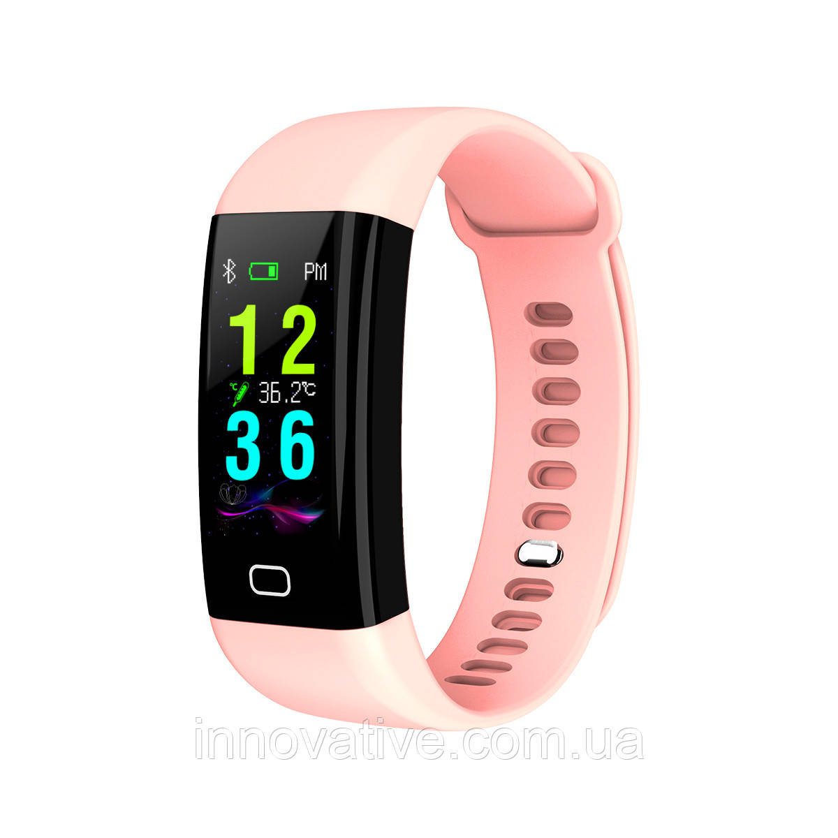 Розумний фітнес-браслет Lemfo F07 Health з вимірюванням температури (Рожевий)