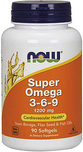 Now Foods Super Omega 3-6-9 90 гелевих капсул