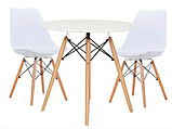 Білий круглий стіл Тауер-Вуд 60 см обідній для кафе, фото 2