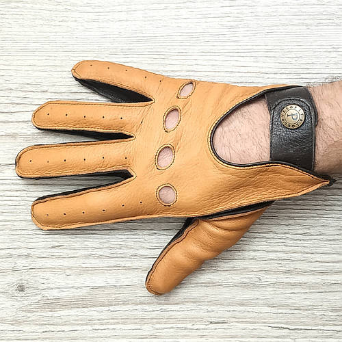 Купить Перчатки мужские кожаные без подкладки из оленьей кожи ...