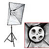 Набір постійного світла софтбокс на 4 лампи Prolighting 50x70 + Стійка + Лампи 125 Вт., фото 5