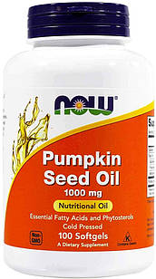 Now Foods Pumpkin Seed Oil 1000mg 100 гелевих капсул