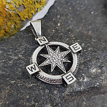 Троянда вітрів, компас, кулон, підвіс,, фото 2