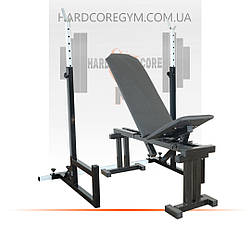 Лавка регульована (до 300 кг), стійки під штангу (до 200 кг)