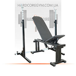 Лавка регульована (до 300 кг), стійки під штангу (до 200 кг)