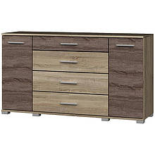 Комод Бриз К-6 Люкс з ламінованої ДСП в спальню/вітальню Еверест Дуб Сонома + Трюфель