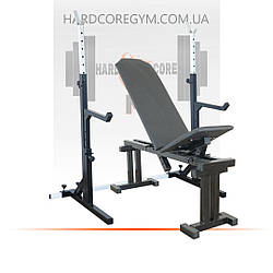 Лавка регульована (до 300 кг), стійки під штангу з страховкою (до 200 кг)