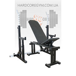 Лавка регульована (до 300 кг), стійки під штангу з страховкою (до 250 кг)